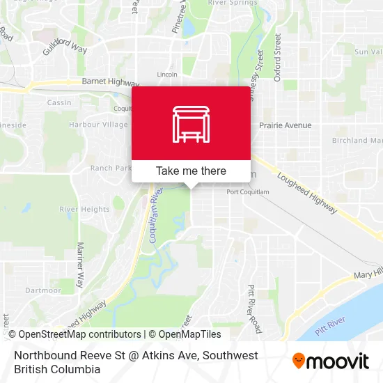 Northbound Reeve St @ Atkins Ave map