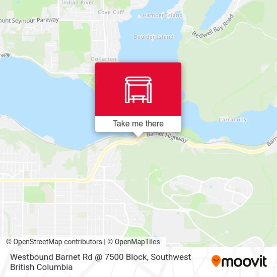 Westbound Barnet Rd @ 7500 Block map