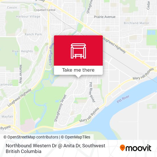 Northbound Western Dr @ Anita Dr map