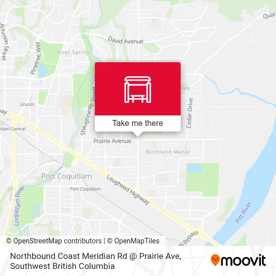 Northbound Coast Meridian Rd @ Prairie Ave map