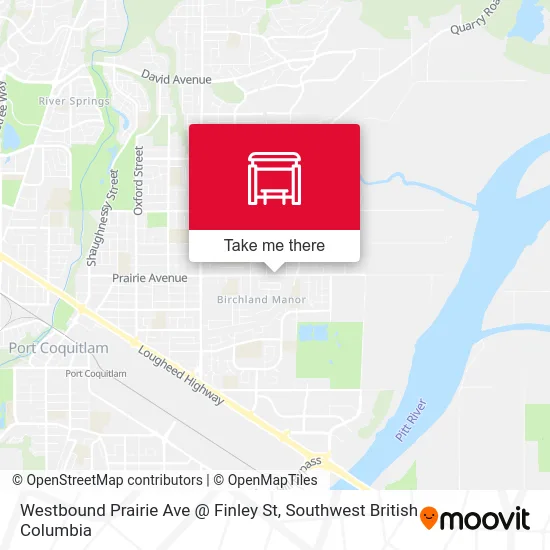 Westbound Prairie Ave @ Finley St map