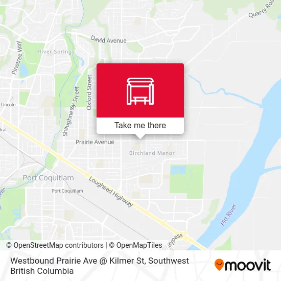 Westbound Prairie Ave @ Kilmer St map