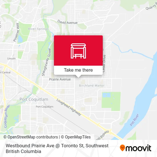 Westbound Prairie Ave @ Toronto St map