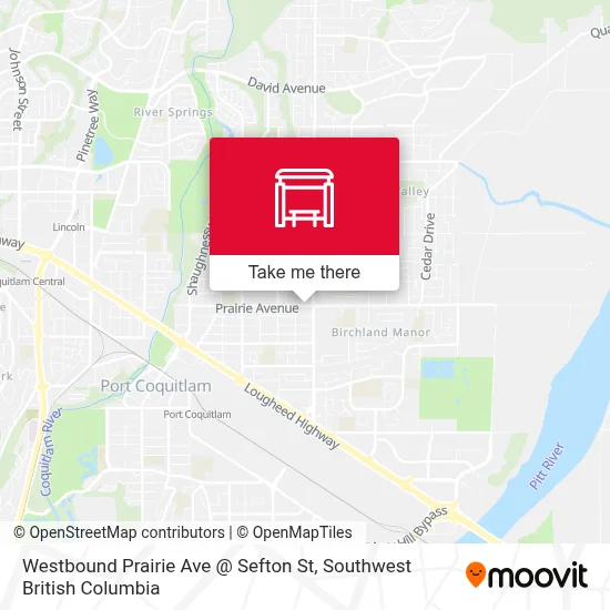 Westbound Prairie Ave @ Sefton St map