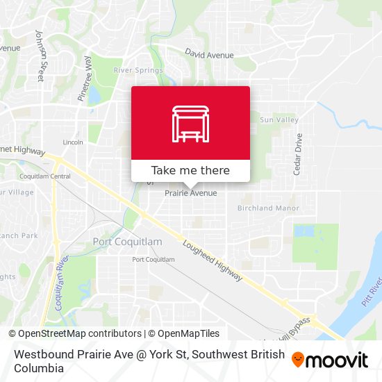 Westbound Prairie Ave @ York St map