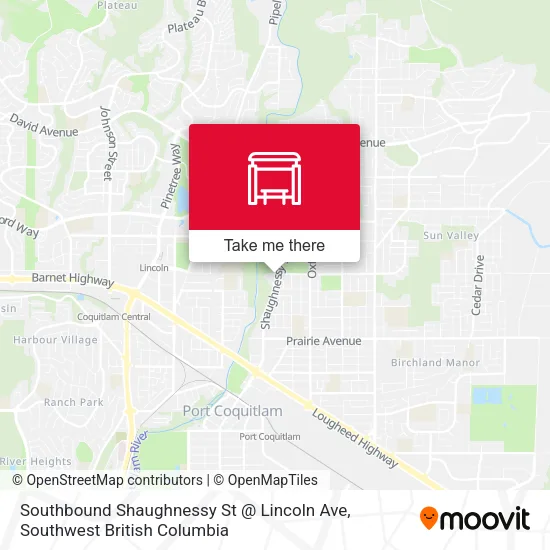 Southbound Shaughnessy St @ Lincoln Ave map