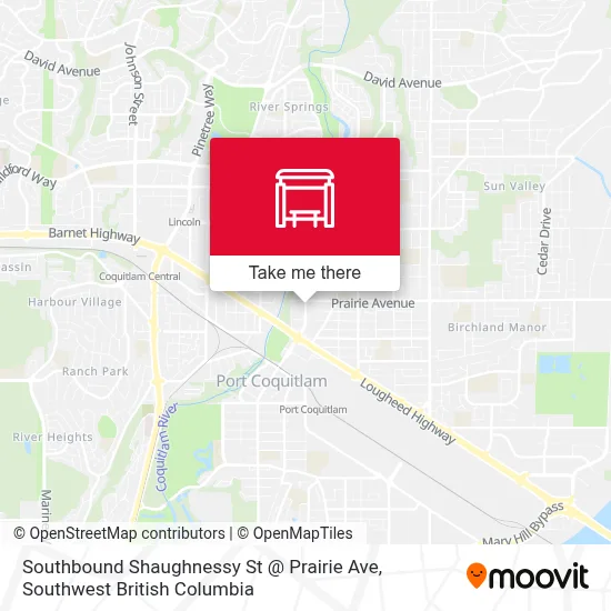 Southbound Shaughnessy St @ Prairie Ave map