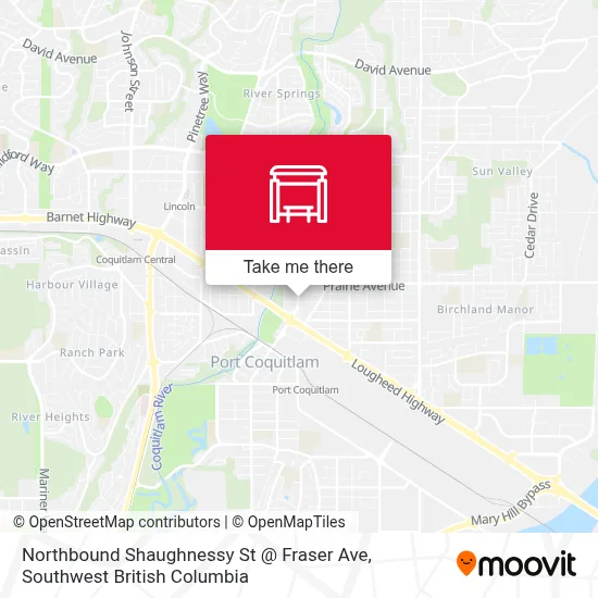 Northbound Shaughnessy St @ Fraser Ave map