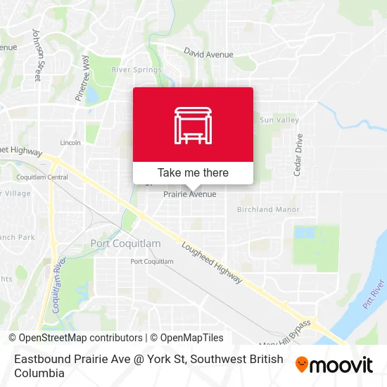 Eastbound Prairie Ave @ York St map