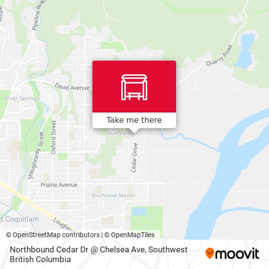 Northbound Cedar Dr @ Chelsea Ave map