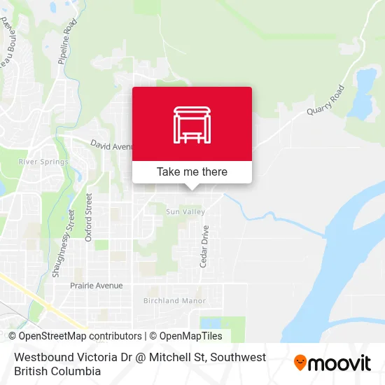 Westbound Victoria Dr @ Mitchell St map