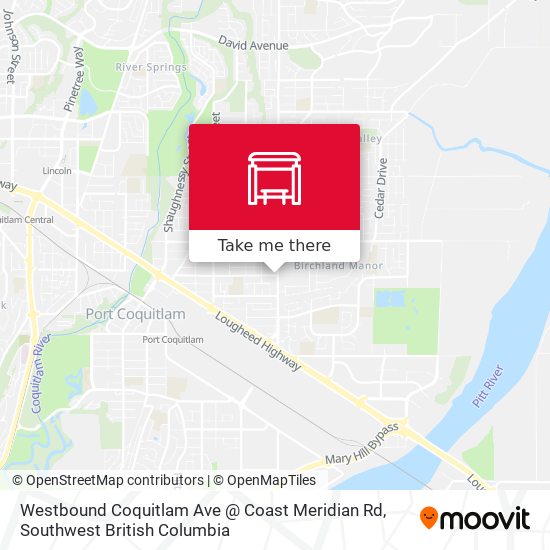 Westbound Coquitlam Ave @ Coast Meridian Rd map