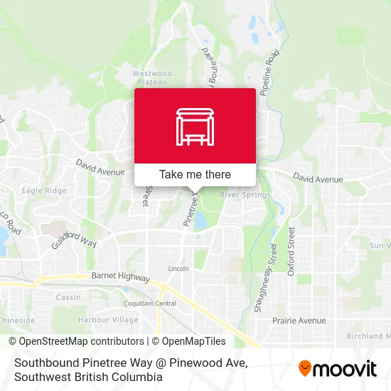 Southbound Pinetree Way @ Pinewood Ave map