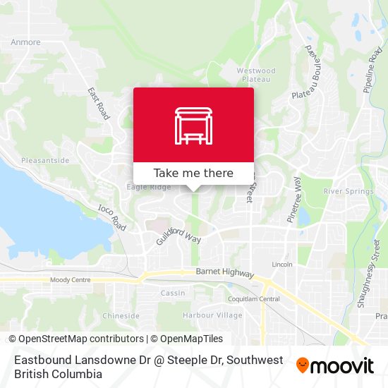 Eastbound Lansdowne Dr @ Steeple Dr map
