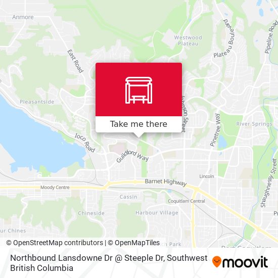 Northbound Lansdowne Dr @ Steeple Dr map