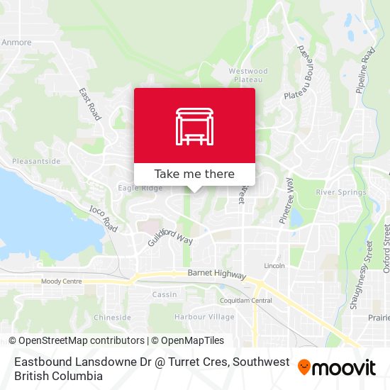 Eastbound Lansdowne Dr @ Turret Cres map