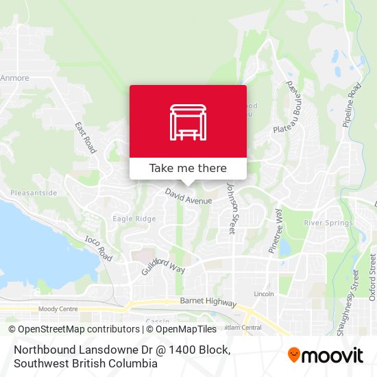 Northbound Lansdowne Dr @ 1400 Block map