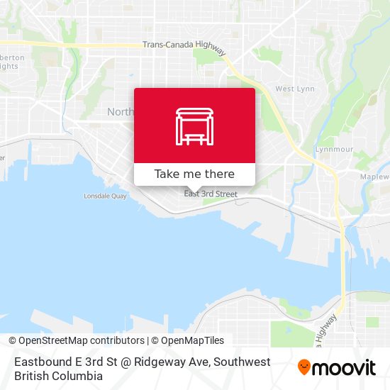 Eastbound E 3rd St @ Ridgeway Ave map