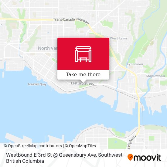 Westbound E 3rd St @ Queensbury Ave map