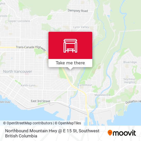 Northbound Mountain Hwy @ E 15 St map