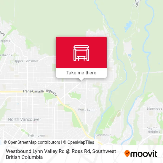Westbound Lynn Valley Rd @ Ross Rd map