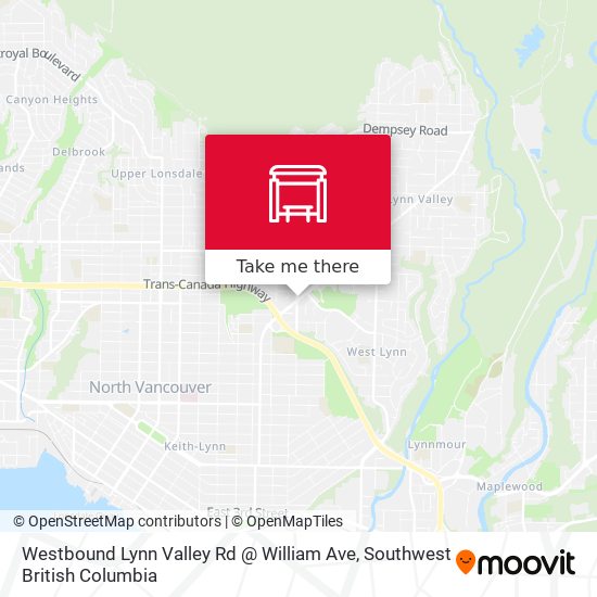 Westbound Lynn Valley Rd @ William Ave map