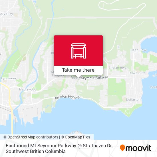Eastbound Mt Seymour Parkway @ Strathaven Dr map