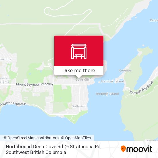 Northbound Deep Cove Rd @ Strathcona Rd map