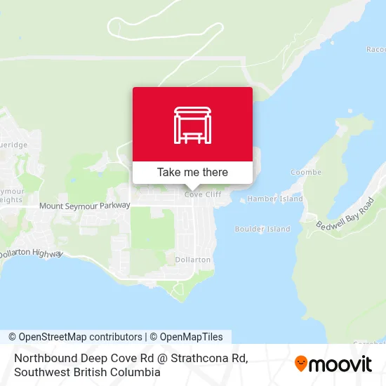 Northbound Deep Cove Rd @ Strathcona Rd map