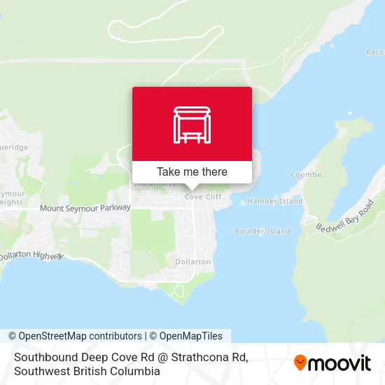 Southbound Deep Cove Rd @ Strathcona Rd plan