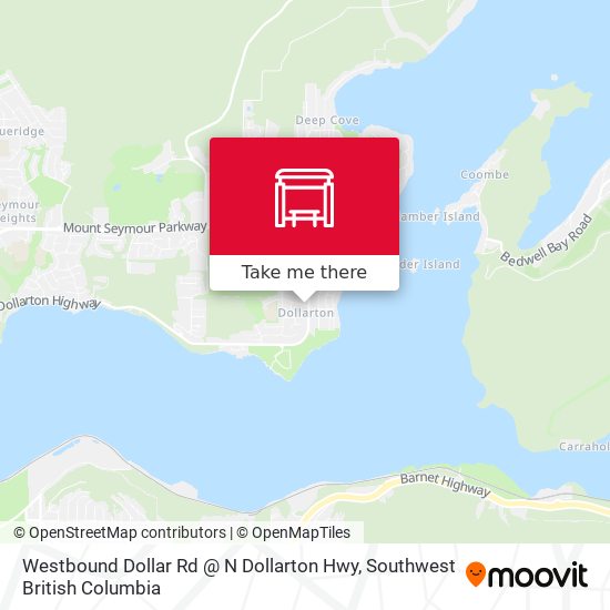 Westbound Dollar Rd @ N Dollarton Hwy map