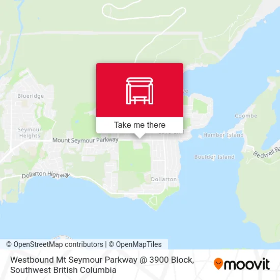 Westbound Mt Seymour Parkway @ 3900 Block map