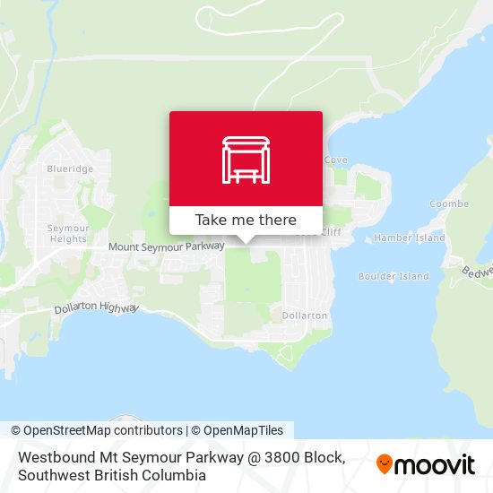 Westbound Mt Seymour Parkway @ 3800 Block map
