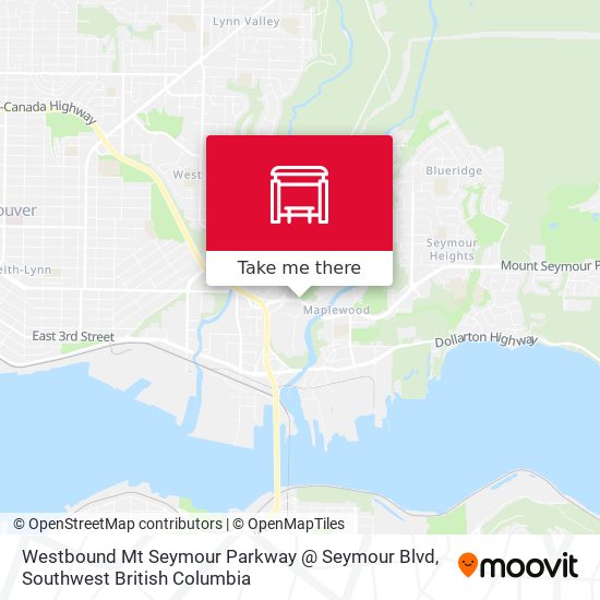 Westbound Mt Seymour Parkway @ Seymour Blvd plan