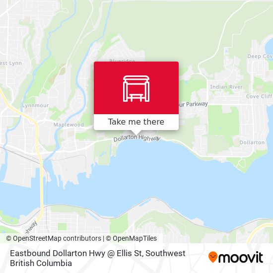 Eastbound Dollarton Hwy @ Ellis St map