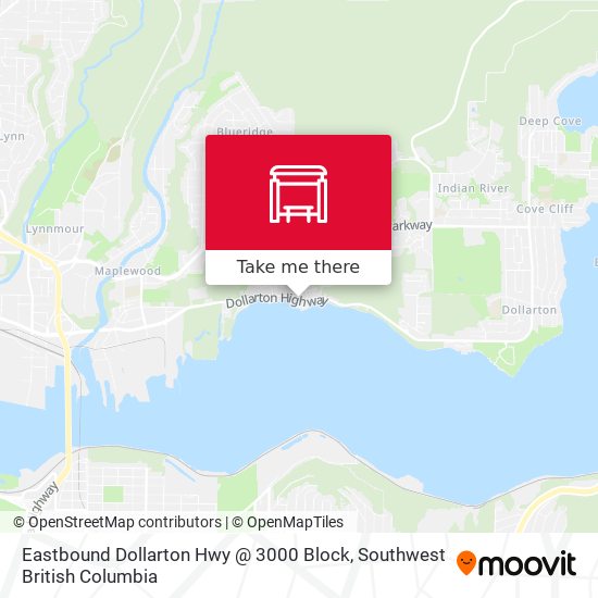 Eastbound Dollarton Hwy @ 3000 Block map