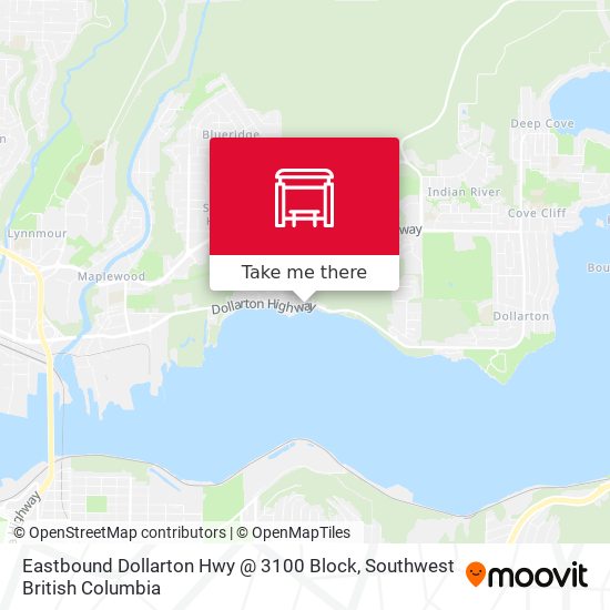 Eastbound Dollarton Hwy @ 3100 Block map