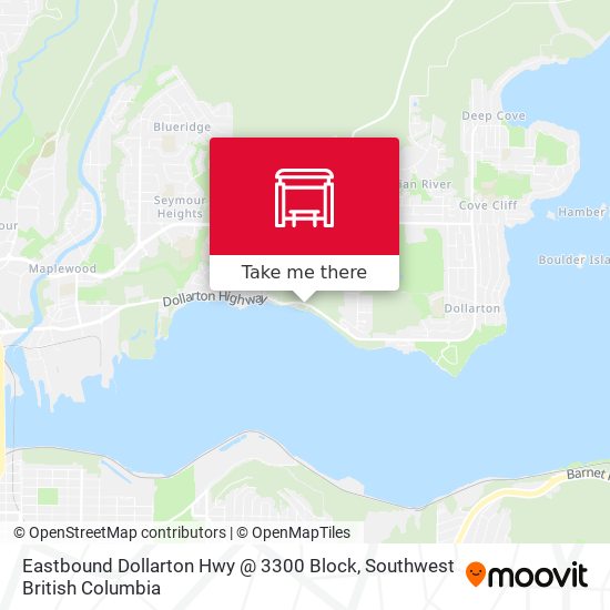 Eastbound Dollarton Hwy @ 3300 Block map
