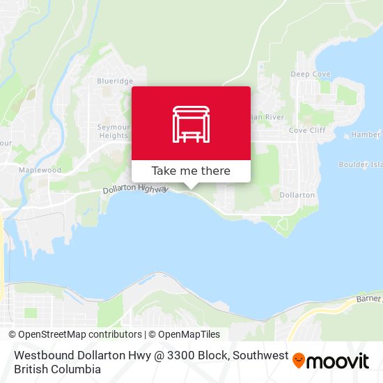 Westbound Dollarton Hwy @ 3300 Block map