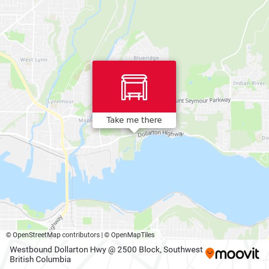 Westbound Dollarton Hwy @ 2500 Block map