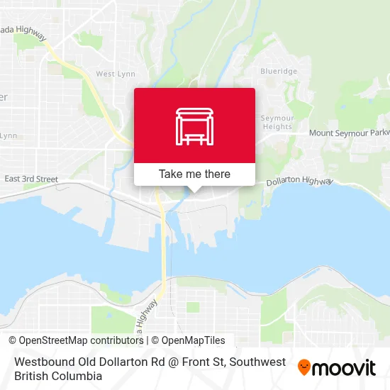 Westbound Old Dollarton Rd @ Front St map