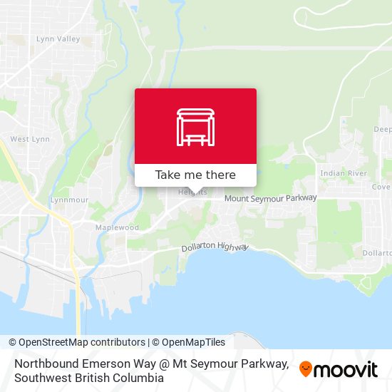 Northbound Emerson Way @ Mt Seymour Parkway map