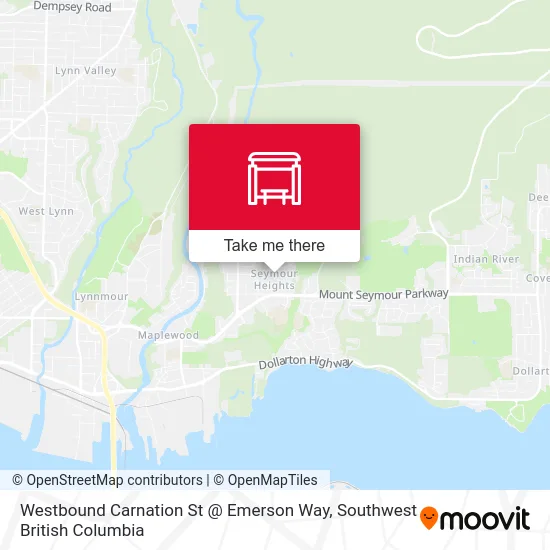 Westbound Carnation St @ Emerson Way map