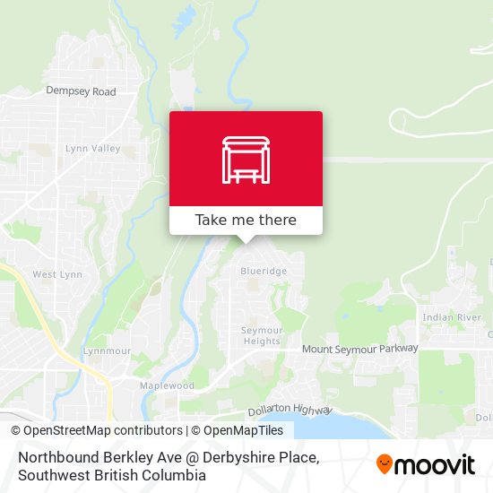 Northbound Berkley Ave @ Derbyshire Place map