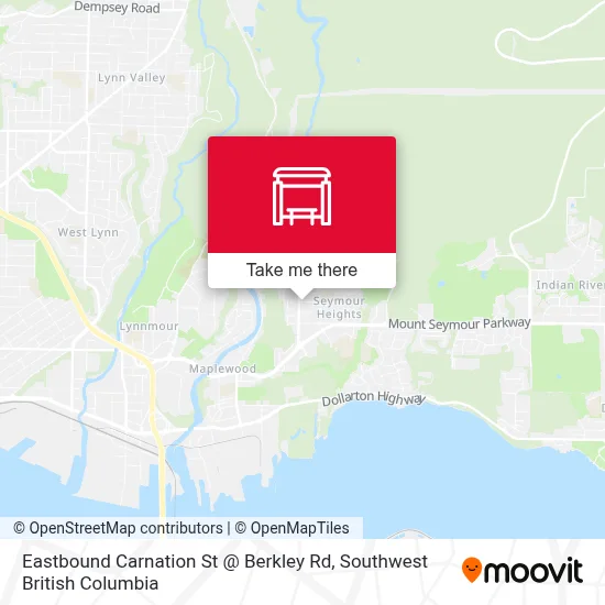 Eastbound Carnation St @ Berkley Rd map