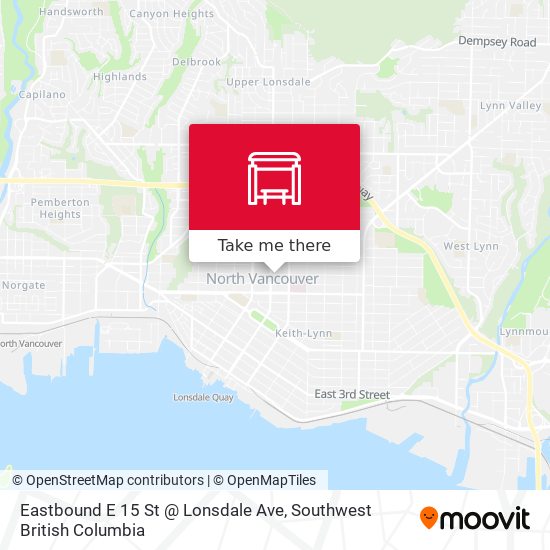 Eastbound E 15 St @ Lonsdale Ave map