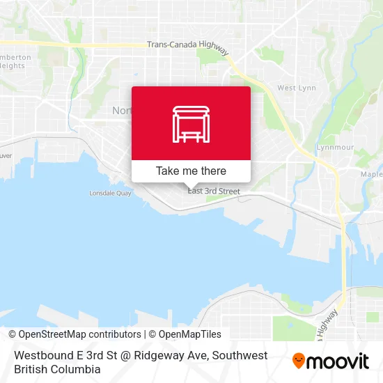 Westbound E 3rd St @ Ridgeway Ave map