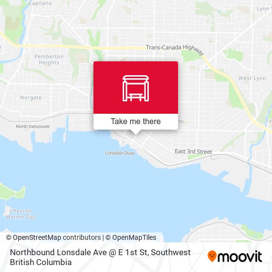 Northbound Lonsdale Ave @ E 1st St map