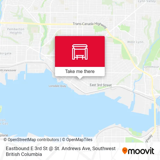 Eastbound E 3rd St @ St. Andrews Ave map