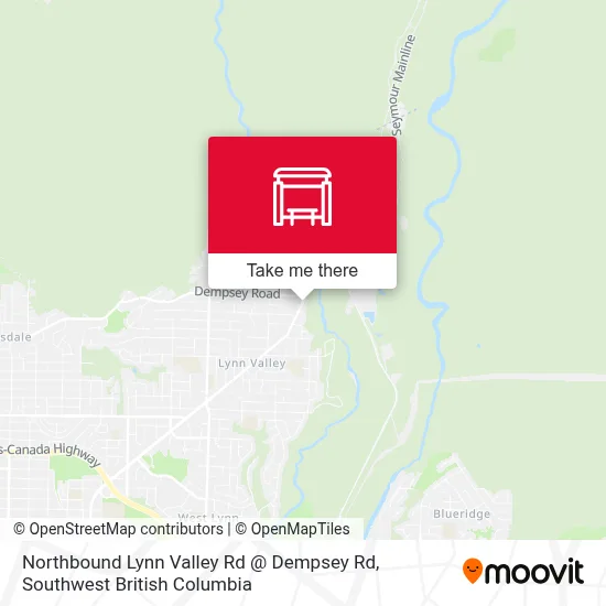 Northbound Lynn Valley Rd @ Dempsey Rd map